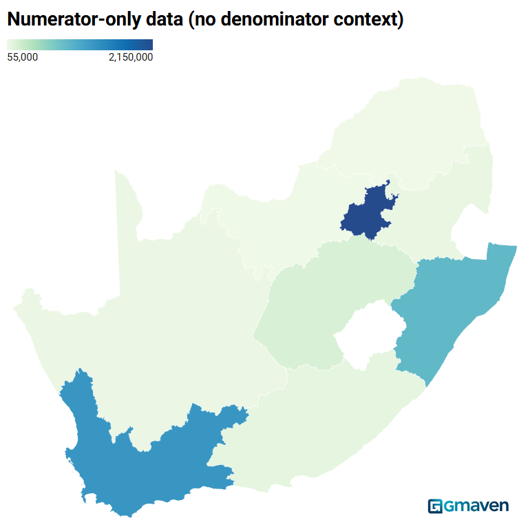 Numerator-only data South Africa